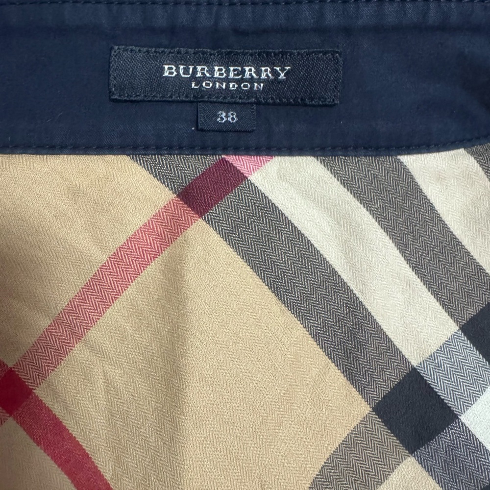 Burberry Beige and Red Plaid Shirt